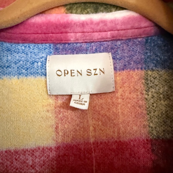 Colorful Plaid Shacket - Picture 2 of 2